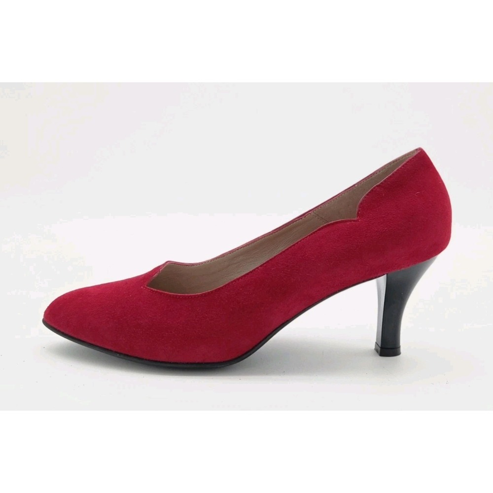 BeautiFeel Passion Red Suede Pumps Comfort Dress Shoes Womens EU 42 US 11